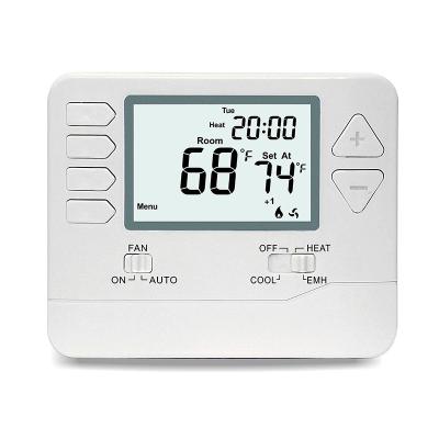 China 24V Digital Room Heat Pump Thermostat With Large Digital Display Dual Powered Te koop