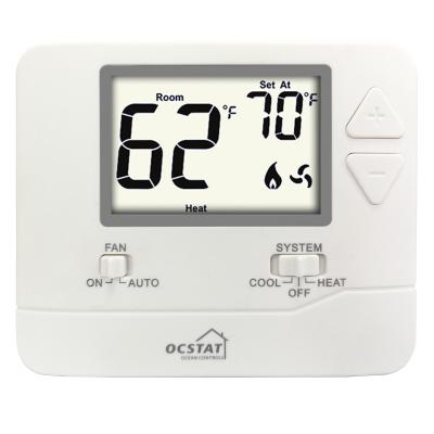 China Riseem 24V Non Programmable Thermostat LCD Digital Temperature Controller 1 Heat 1 Cool for sale