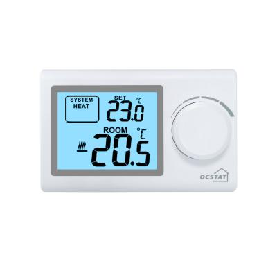 China Riseem White LCD Ocstat Digital Boiler Non - Programmable Thermostat With One Year Warranty for sale