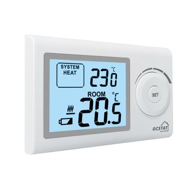 Chine Thermostat sans fil de chaudière de gaz de bureau avec le bouton réglable de grand cadran à vendre