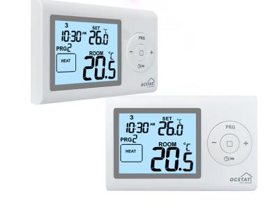 Chine Chambre électrique intelligente 7 jours Thermostat programmable pour système de chauffage Matériau PC+ABS à vendre