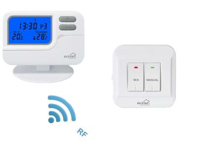 China Programmierbarer Tag Thermostats 7 weiße Shell-Batterie-Digital mit HVAC-Systemen zu verkaufen