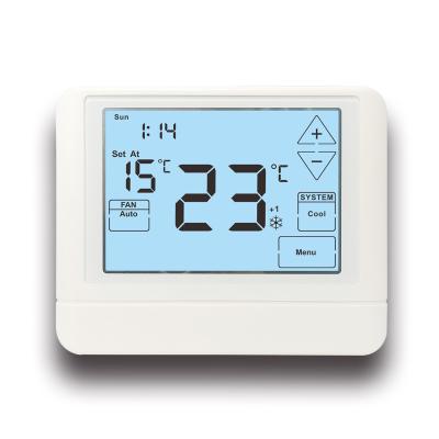 China 24V Wärmepumpe-wöchentlicher programmierbarer Raum-Thermostat-Auto-Wechsel zu verkaufen