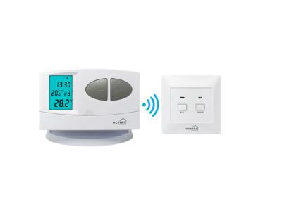 Chine Riseem bouton d'appuis sans fil affichage LCD contrôle de climatisation chauffage hvac RF 7 jours thermostat programmable pour chaudière à gaz à vendre