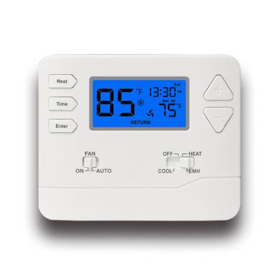 China 2 Heat / 1 Cool 0.5°C Accuracy 24V Digital Non-programmable Riseem Thermostat for Heat Pump for sale