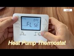 24v digital room heat pump thermostat with large digital display dual powered