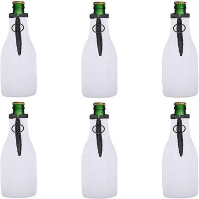 China Waterproof Sublimation Masks Beer Bottle Insulator Sleeve With Zipper for sale