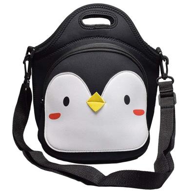 China Hot Selling Waterproof Cute Penguin Neoprene Waterproof Lunch Bag for sale