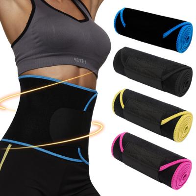 China Custom Logo Neoprene Sauna Wrap Band Breathable Custom Slimming Belt Waist Trimmer Trainer Support For Men Sweat Women for sale