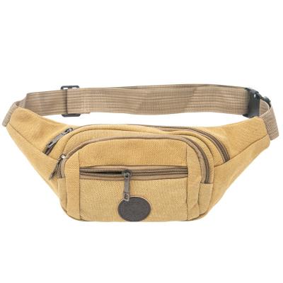 China Retro Canvas Fashion Sports Leisure Large Capacity Fitness Mobile Phone Men and Women Fanny Pack for sale