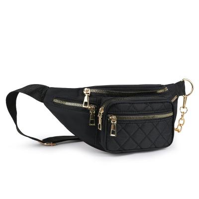 China New Fashion Comfortable Women's Lingge Shoulder Bag Large Capacity Mobile Phone Pocket Pussy Pack Waist Chain Bag for sale