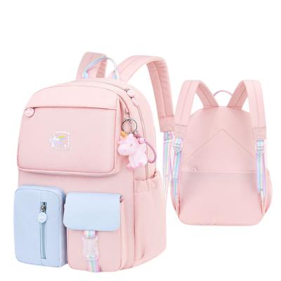 China High quality waterproof nylon lightweight cute design backpack young schoolgirl schoolbag large capacity for sale