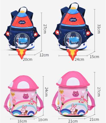 China Other lovely children backpack primary school rocket kindergarten waterproof school bag new cartoon school children bag for sale