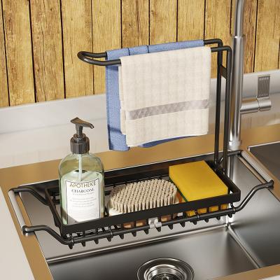 China Viable Hot Sale Kitchen Sink Sponge Steel Ball Drain Desk Rack Rack for sale