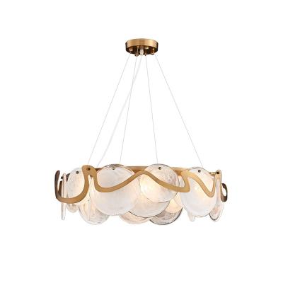 China Nice Quality Modern Gold Round Pendant Lamp Chandeliers Pendant Lights Luxury Glass Chandelier Lighting for sale