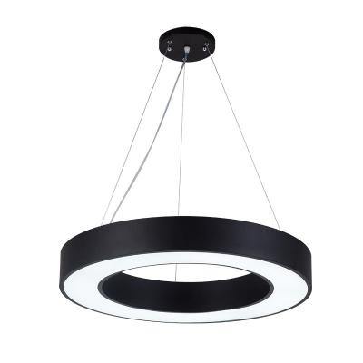 China Modern Black Acrylic Round Chandelier Ring Pendant Lamp Modern Pendant Lighting for sale