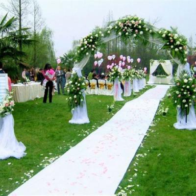 China Non-slip White Carpet Runners White Aisle Wedding Carpet for sale