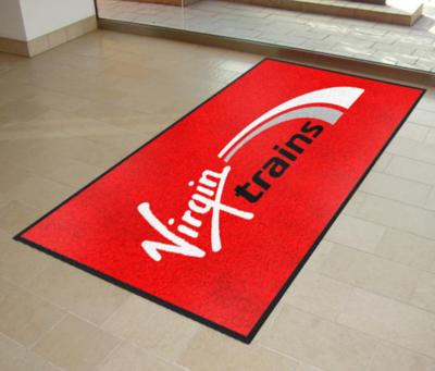 China Non-Slip Custom LOGO 3D Printed Carpet Covers Custom Logo Floor Mats for sale