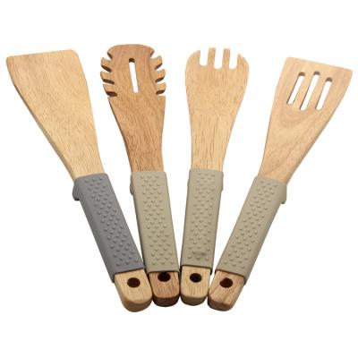 China Amazon Sustainable Custom Hit Eco Friendly Wooden Utensils For Cooking for sale