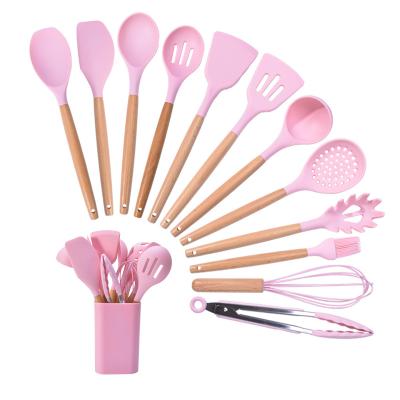 China Viable custom kitchen utensils and appliances/Cookware cookware/Pink kitchen utensils/11piece for sale