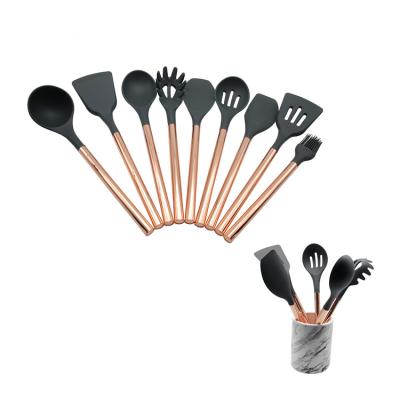 China Amazon Viable Custom Hot Selling Cookware Set Heat Resistant Nonstick Silicone Cookware Set Silicone Kitchen Utensil for sale