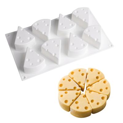 China Viable RAYBIN Custom 8 Holes Mousse Chocolate Silicone Cheesecake Mold For DIY for sale