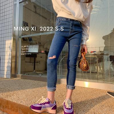 China 2021 New Fashion Child Girl Jeans Fashionable Cute Button Jeans For Kids 4-9T for sale