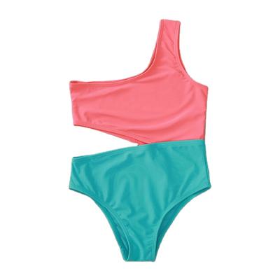 China 2021 Little Toddler Girl 2 Pcs Summer Breathable Bikini Cute Swimming Pool Swimsuit Blue Pink 2-5T for sale