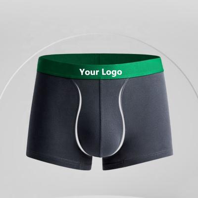 China OEM ODM Antibacterial Design Your Own Brand Logo Men Underwear High Quality Cotton Classic Underpants Breathable Male Boxer Briefs for sale