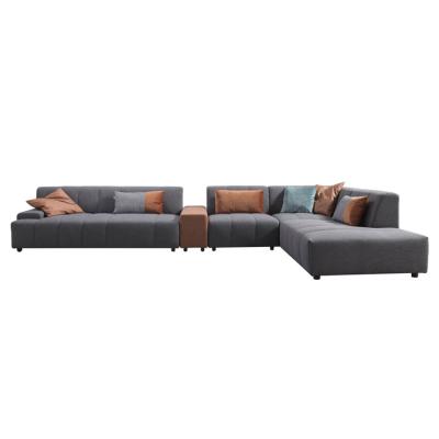 China Other Latest Design Living Room Furniture L Shaped Fabric Sectional Sofa for sale