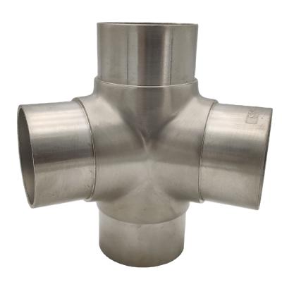 China 316 Stainless Steel Modern 4 Way Cross 45 Degree Connector for sale