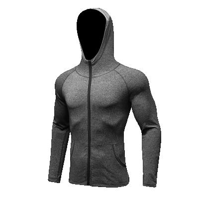 China Custom Logo Sports Sweater Zipper Hoody Breathable Apparel Clothing Fitness Gym Clothes for sale