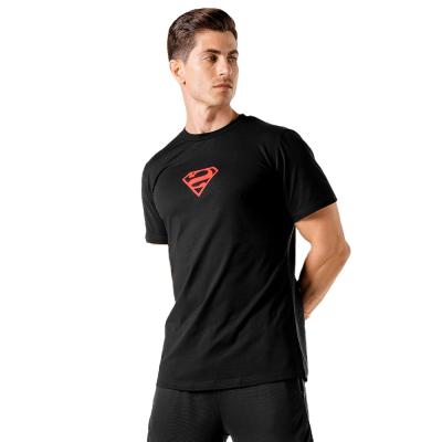 China Anti-Wrinkle Mens T Shirts Outdoor Sports Training Black Mens Gym Tops for sale