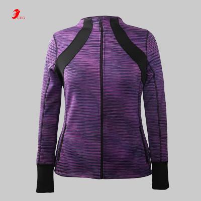 China Breathable Custom Made Fantastic High Quality Long Sleeve Women's Yoga Gym Yoga Ladies Running Jacket for sale