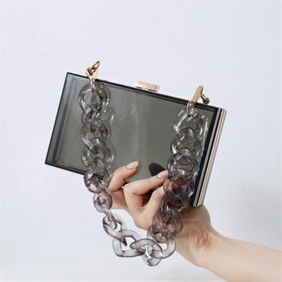 China Acrylic Clutch Bag Fashion Beaded Acrylic Bag Women Clutch Box Chain Evening Clutch Bag for sale