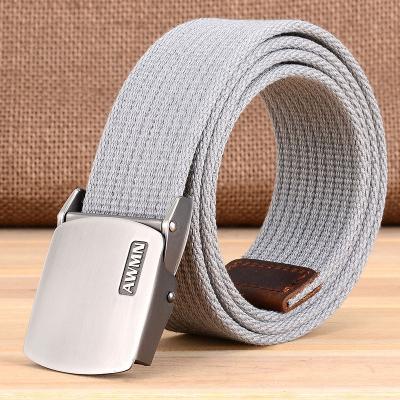 China Custom 3.8cm Alloy Military Tactical Waist Belt Strap Auto Canvas Buckle Waist Belts Fashion Nylon Cloth Men Waist Belt for sale