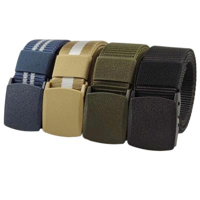 China Belt Strap Customize Men's Fabric Nylon Military Tactical Belt Camp Strap Sports Metal Buckles Outdoor Belt for sale