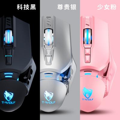 China Four-color Breathable G530 Game Mouse Girls Game Light Hot Selling Cute Glowing Cable Mechanical Mouse for sale