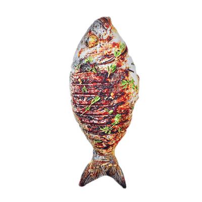 China Anti-Static 3D Home Decorative Pillow Fish Shape Animal Pillows Plush Food Throw Pillow for sale