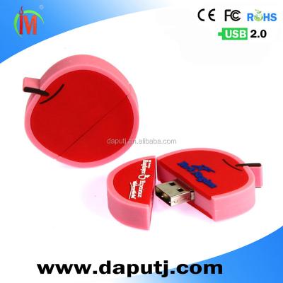 China 2d usb flash creative fruit memory bracelet peach shape training design usb pen different drive for sale