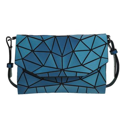 China Multifunctional High Quality Fashion Elegant Cheap Cross - Body Messenger Bag Geometric Folding Shoulder Bag With PU Strap for sale