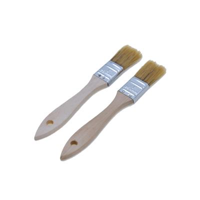 China Hot Selling 1 Inch USA Market Handle Flat Brush Household Paint Wood Brush for sale