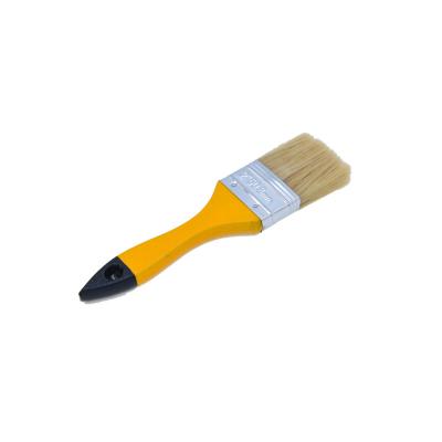 China 2 Inch Painting Decoration Tools Wholesale Wooden Wall Paint Brush Handle Wooden Flat Paintbrush for sale