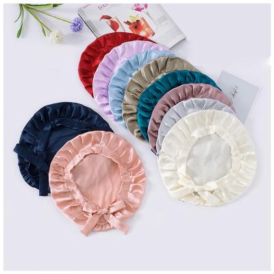 China Picture Household Silk Hat Cowls Double Layer Night Sleep Hat For Women for sale