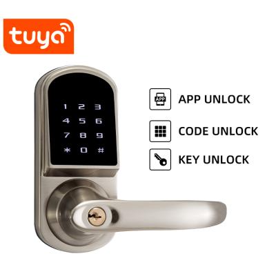 China Tuya Material Blue Tooth Keypad Digital Latch Single Button Door Lock for sale