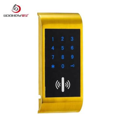 China Smart Electronic Digital RFID Cabinet Lock Udohow Touch Screen Password Sauna Lock RFID Cabinet Locker for sale