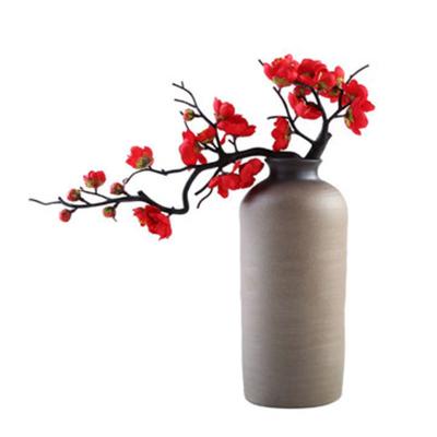 China Minimalist Matt Surface Water Planting or Vase Dry Planting Rough Ceramic Flower Pot for sale