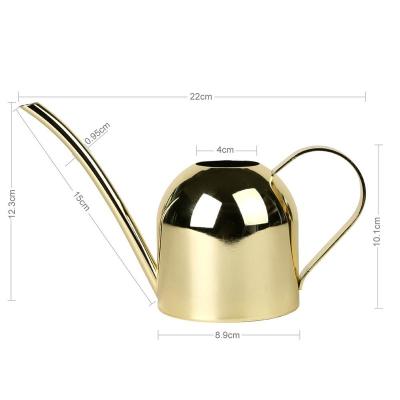 China Watering Can 500ml Garden Tool Gold Stainless Steel Watering Kettle for sale