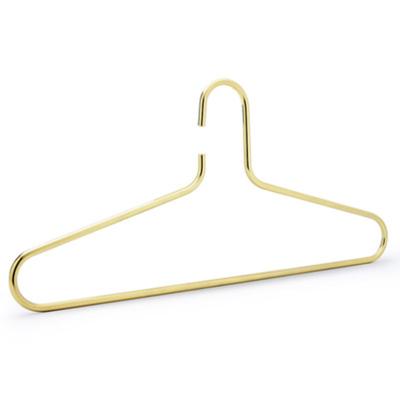 China Minimalist Luxury Electroplate 7mm Thick Wire Adult Clothing / Suit Metal Hanger for sale