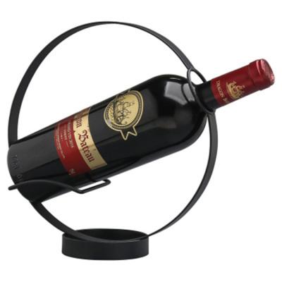 China Viable Portable Round Iron Red Wine Glass Wine Rack/Bottle/Bottle Rack Display for sale